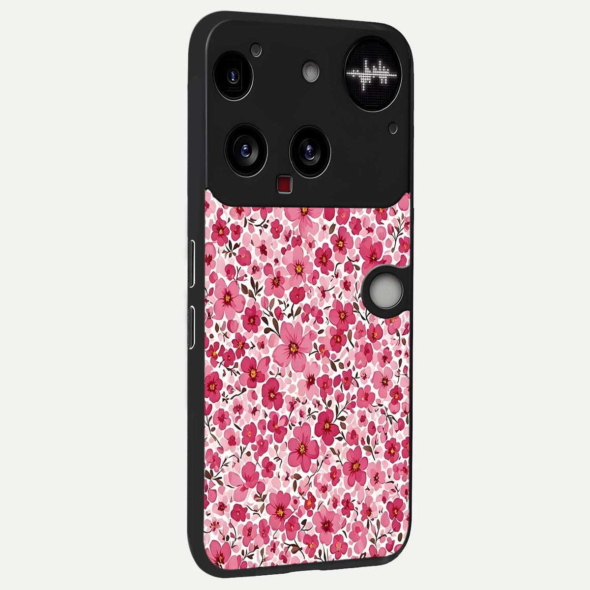 Cherry Blossom Charm back cover For Nothing Phone 3 slim fit glass case with vibrant aesthetic design