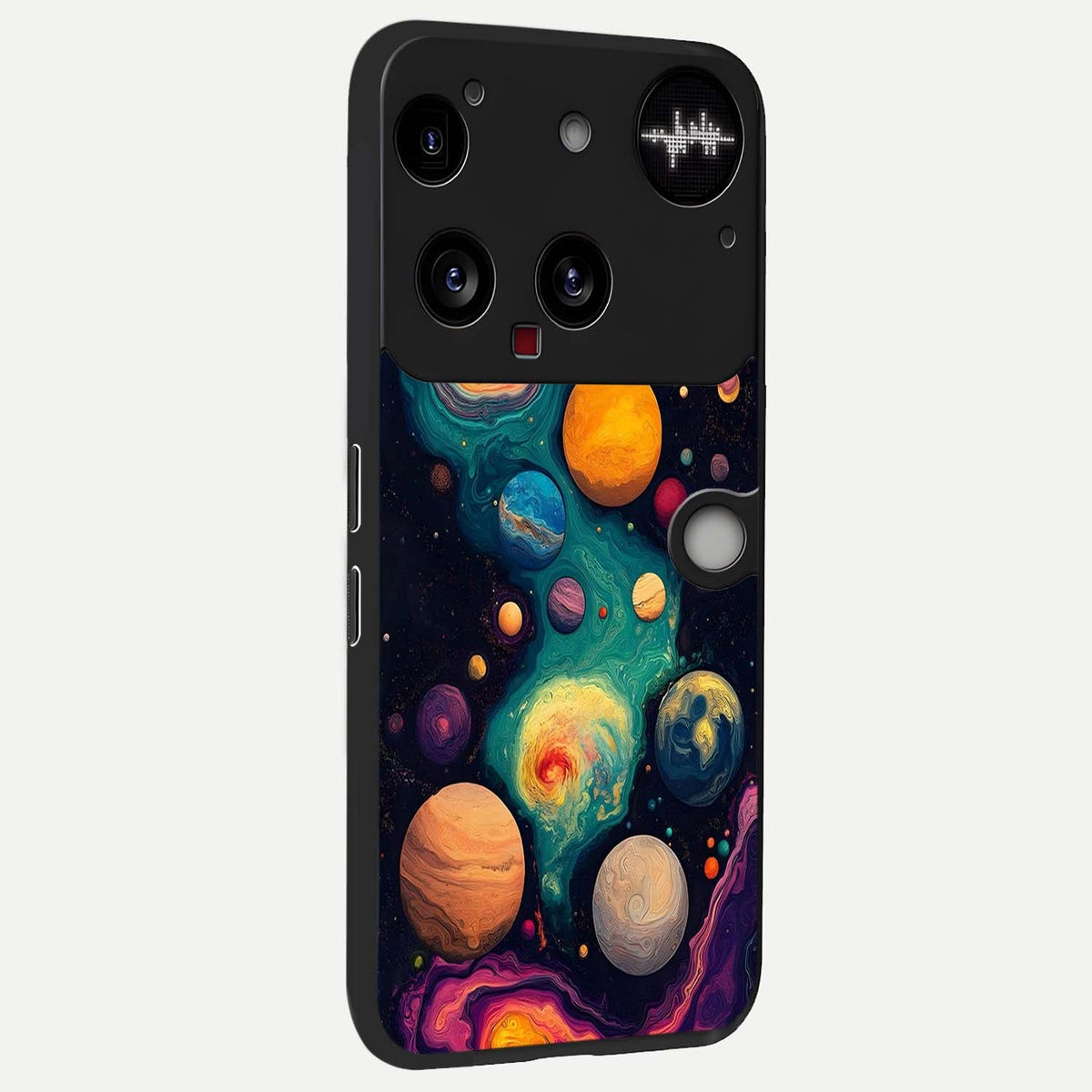 Cosmic Planet Journey back cover For Nothing Phone 3 slim fit glass case with vibrant aesthetic design