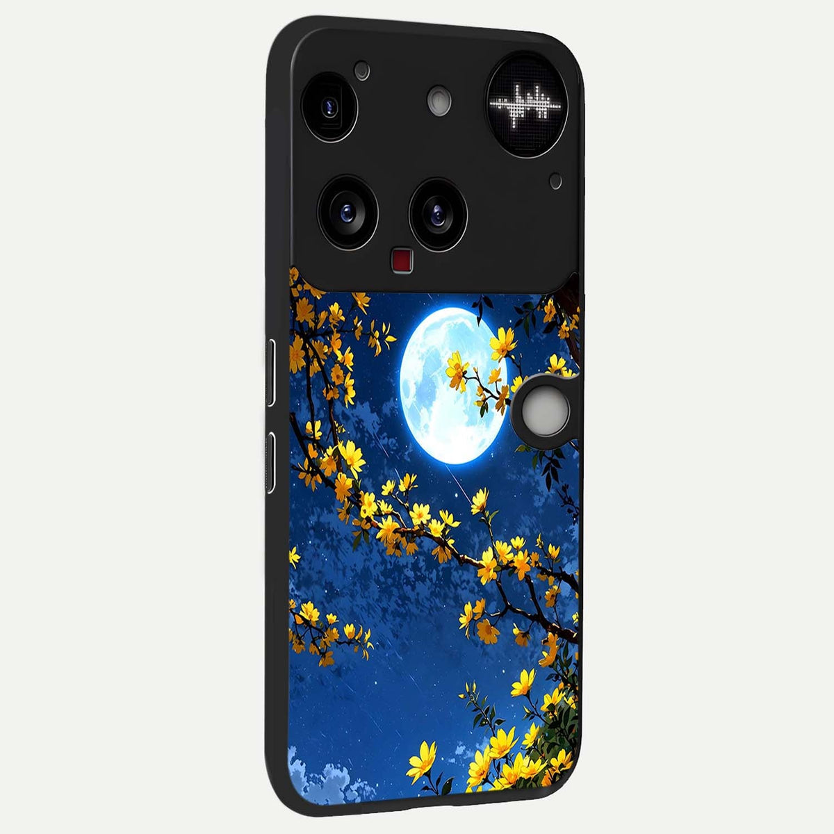 Golden Night Glow back cover For Nothing Phone 3 slim fit glass case with vibrant aesthetic design