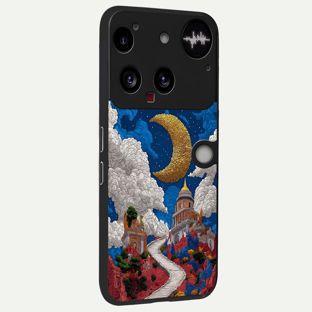 Heavenly Moon Path back cover For Nothing Phone 3 slim fit glass case with vibrant aesthetic design
