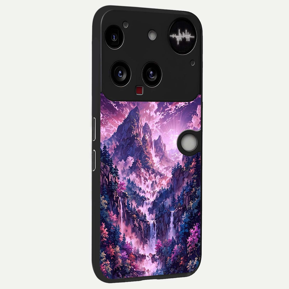Mystic Cascade Peaks back cover For Nothing Phone 3 slim fit glass case with vibrant aesthetic design