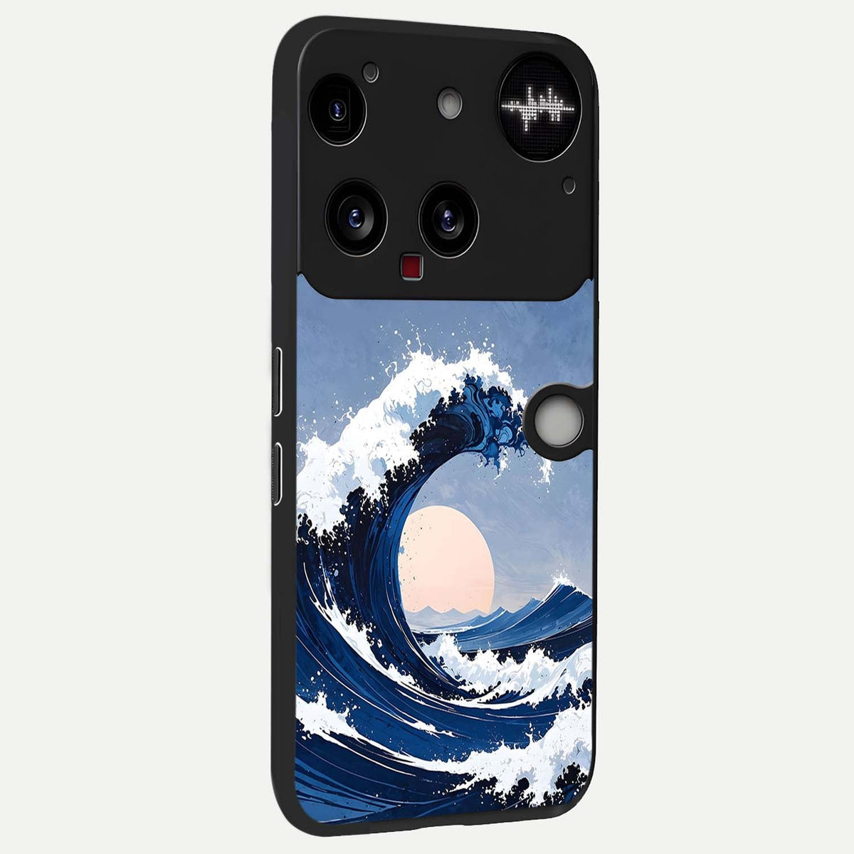 Rising Tide Power back cover For Nothing Phone 3 slim fit glass case with vibrant aesthetic design