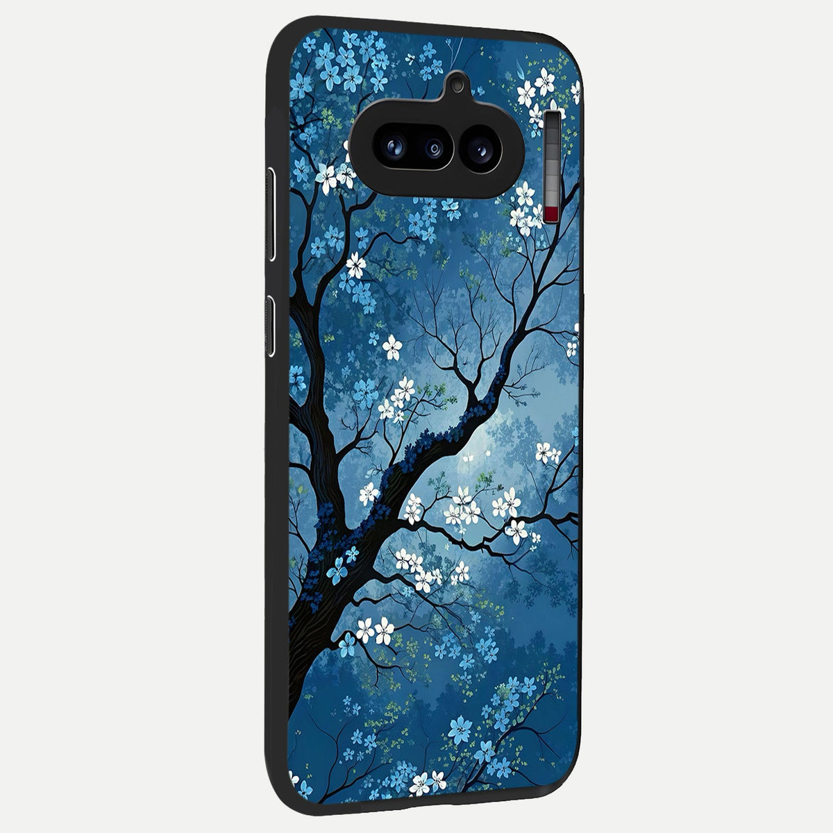 Blue Tree Serenity back cover For Nothing Phone 4A slim fit glass case with vibrant aesthetic design