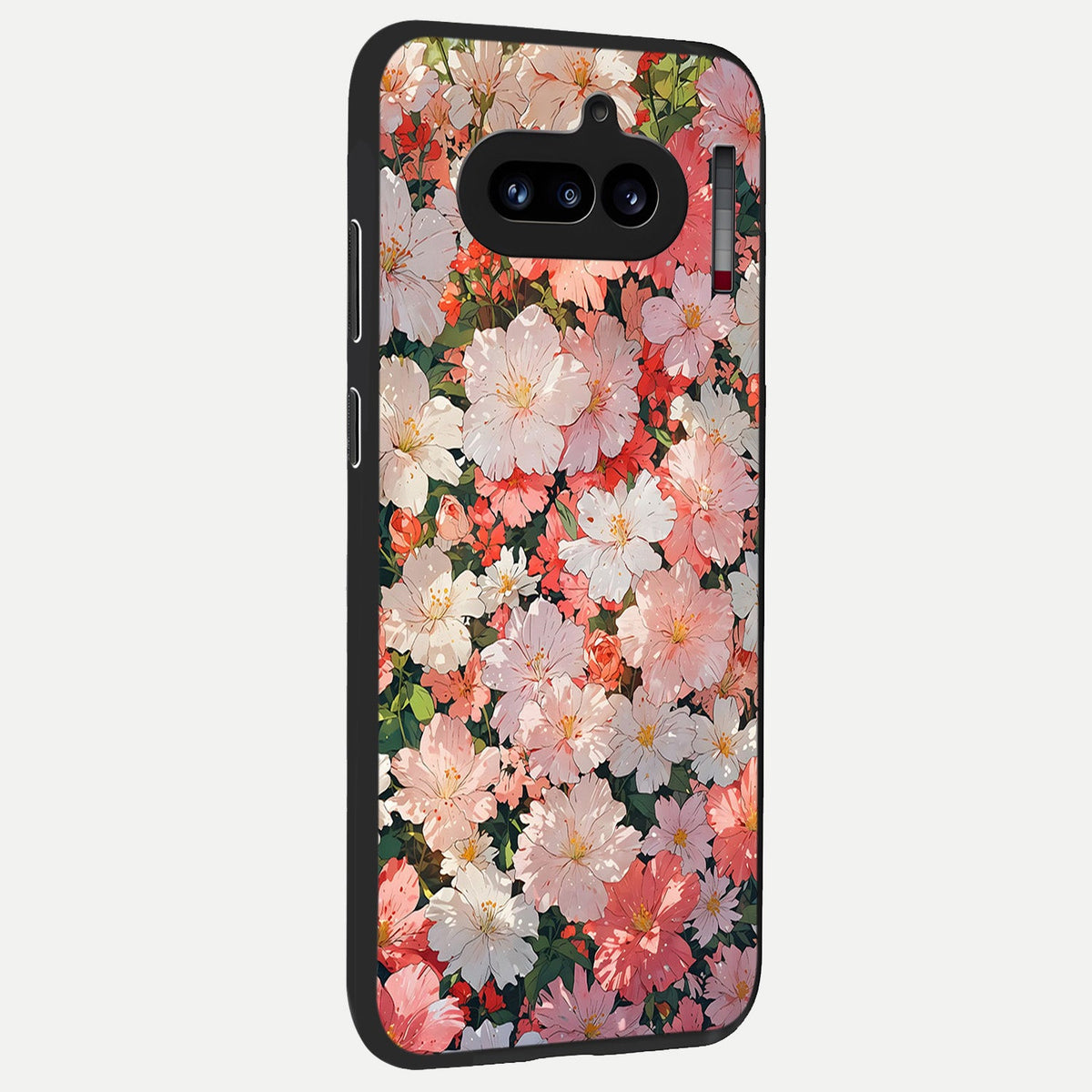 Blush Bloom Field back cover For Nothing Phone 4A slim fit glass case with vibrant aesthetic design