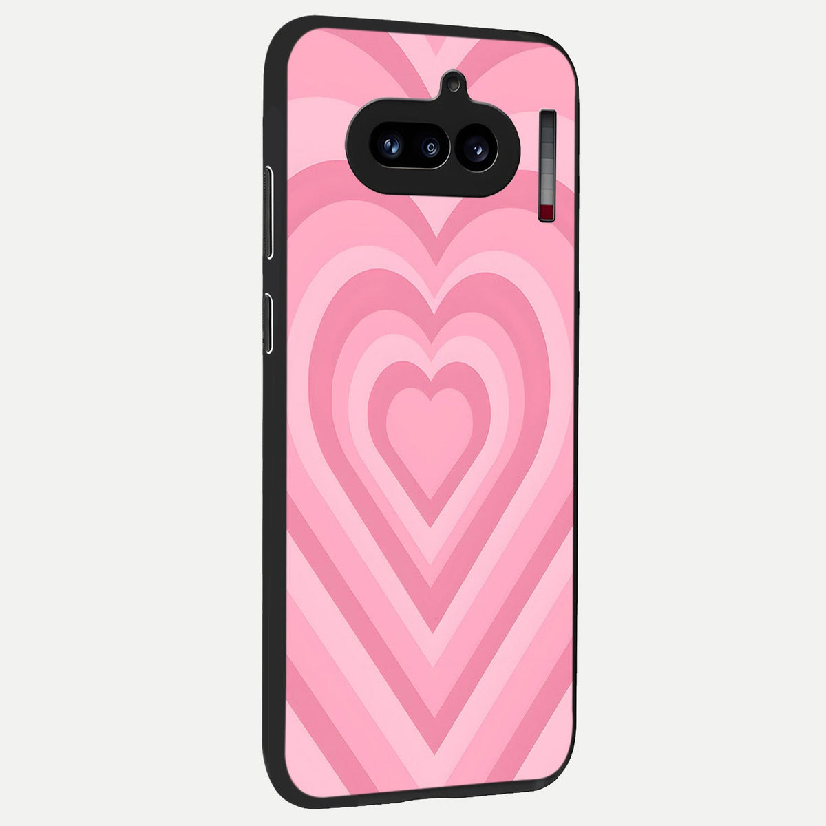 Blush Heart Waves back cover For Nothing Phone 4A slim fit glass case with vibrant aesthetic design