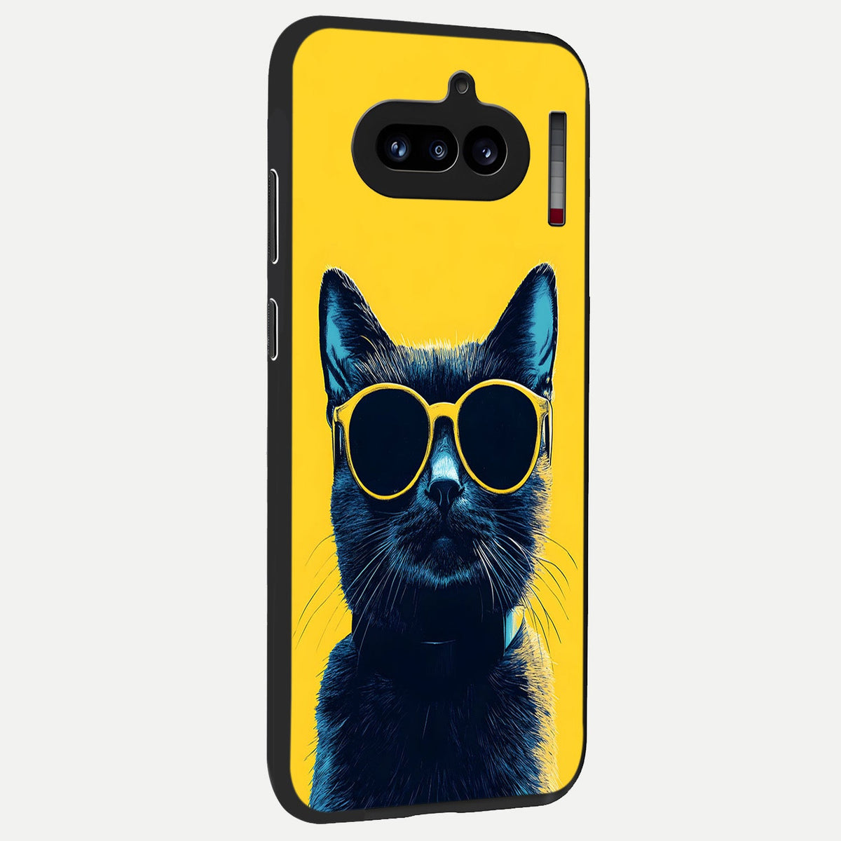 Cool Cat Vibes back cover For Nothing Phone 4A slim fit glass case with vibrant aesthetic design