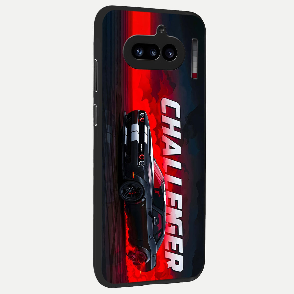 Crimson Challenger Fury back cover For Nothing Phone 4A slim fit glass case with vibrant aesthetic design