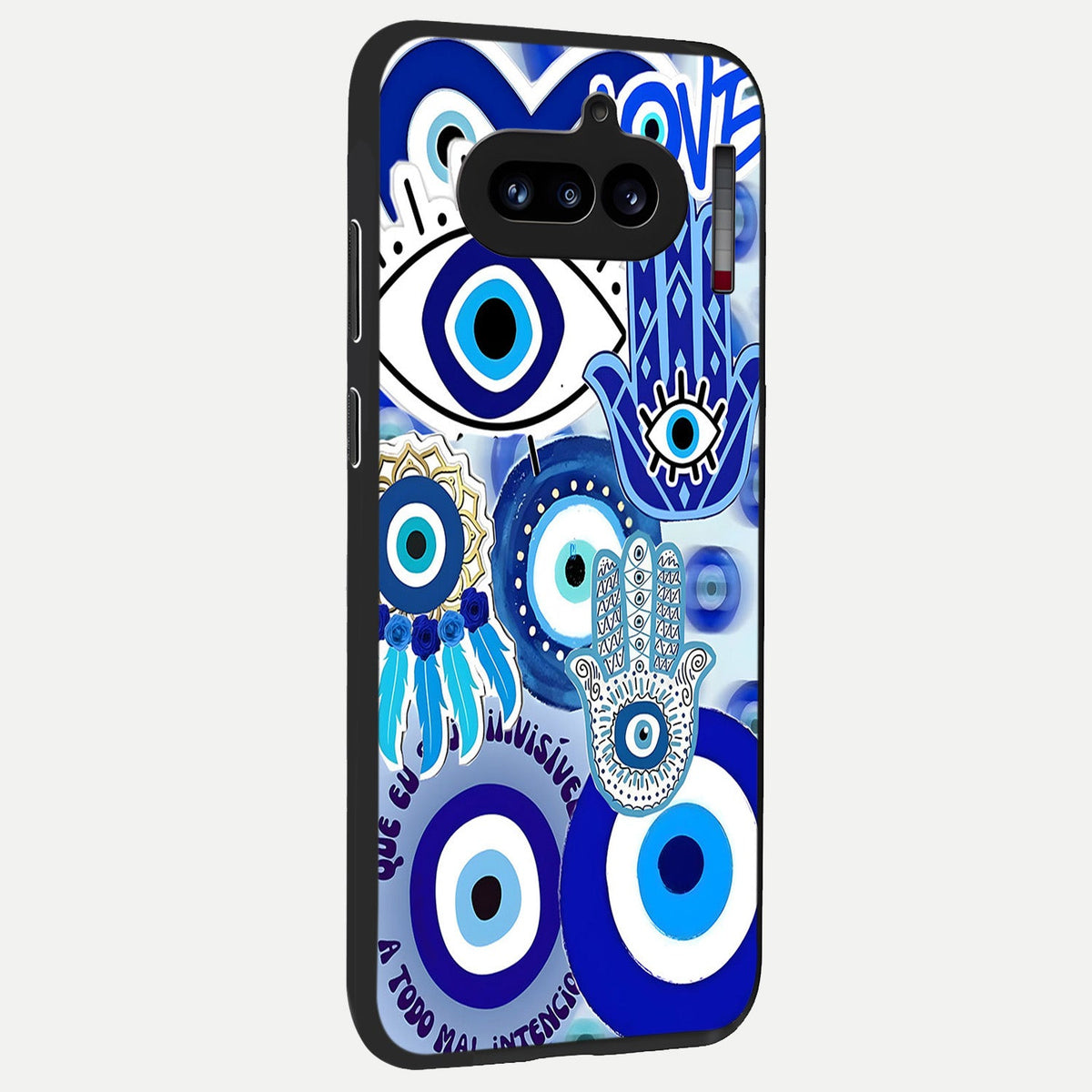 Evil Eyes Dream back cover For Nothing Phone 4A slim fit glass case with vibrant aesthetic design