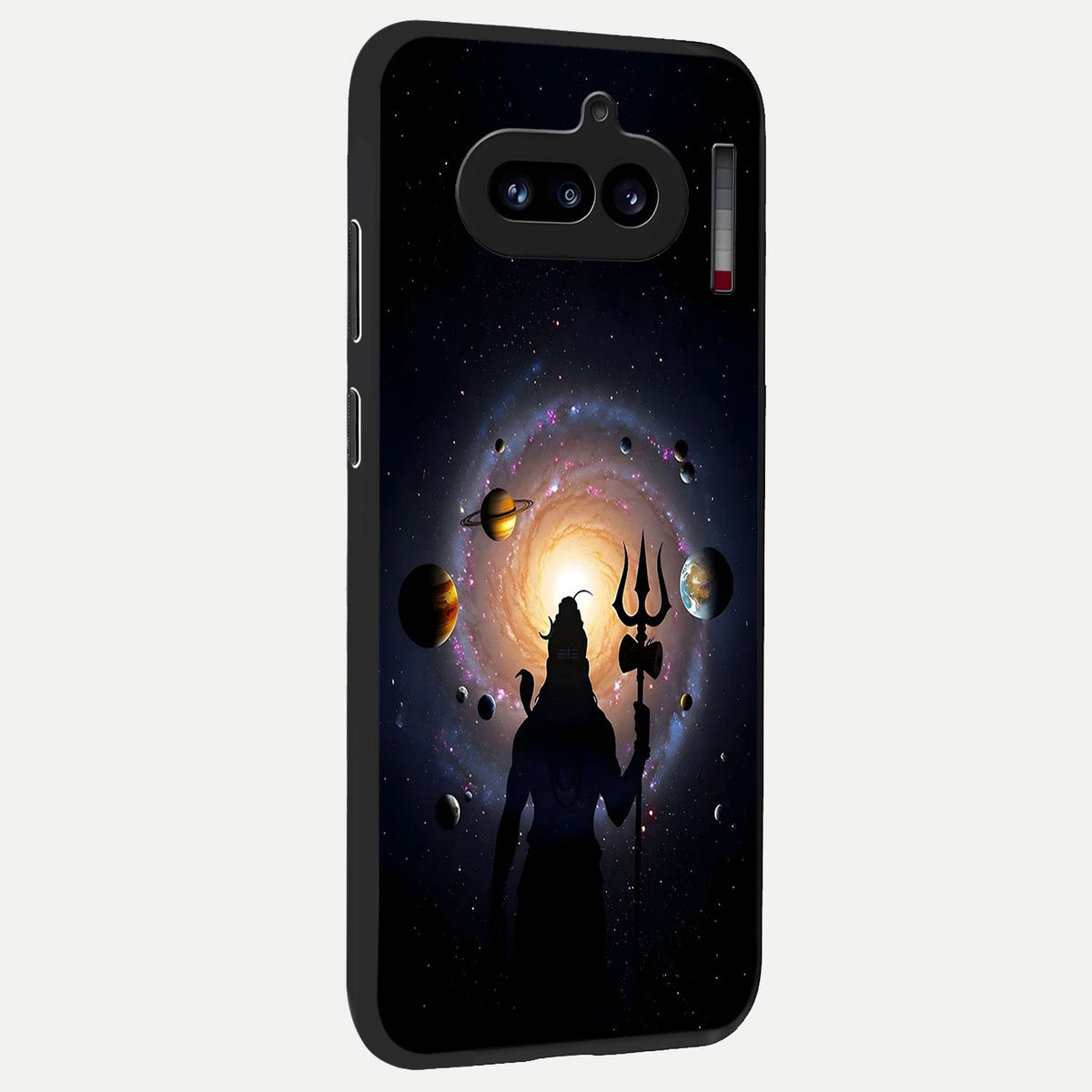 Galactic Shiva Vision back cover For Nothing Phone 4A slim fit glass case with vibrant aesthetic design