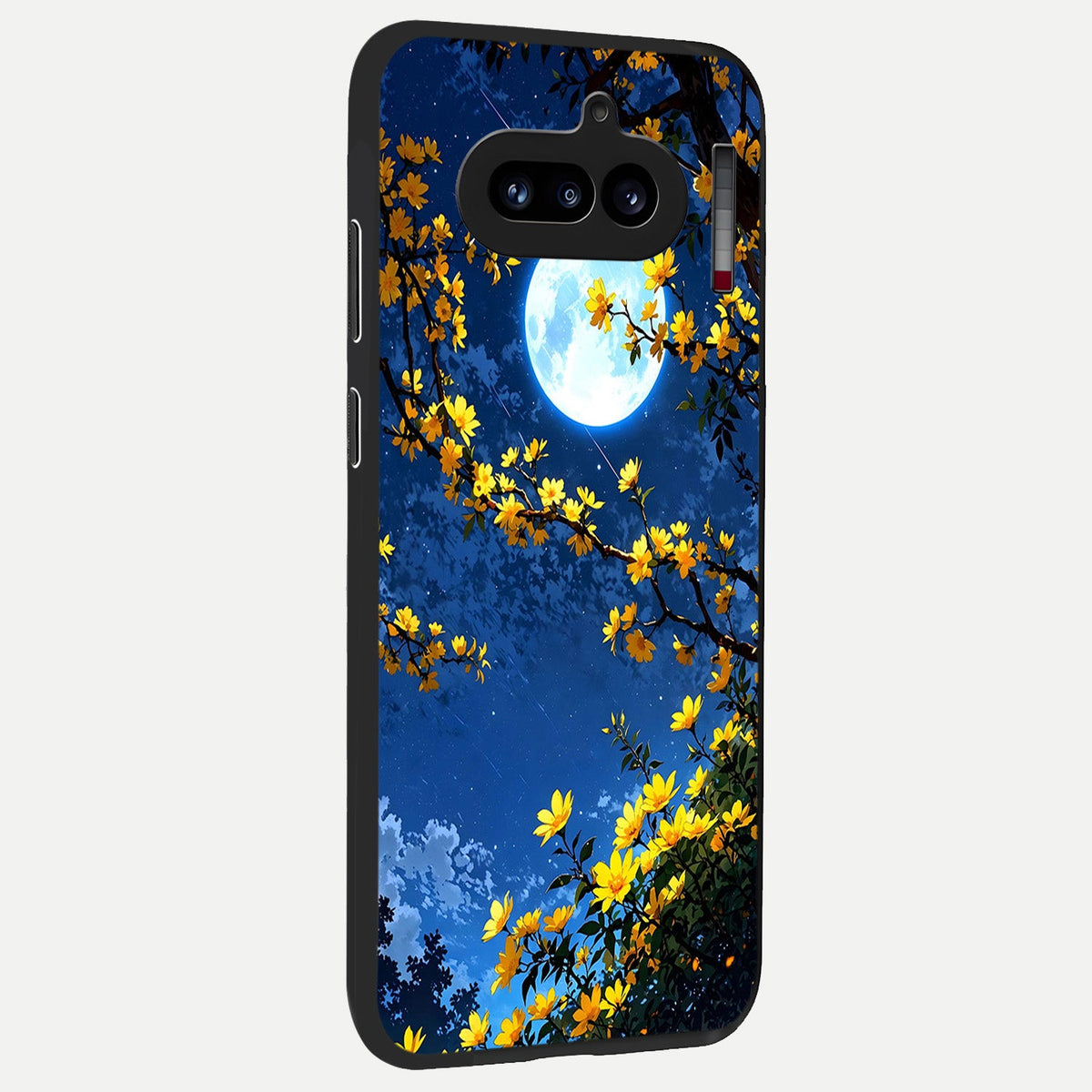 Golden Night Glow back cover For Nothing Phone 4A slim fit glass case with vibrant aesthetic design