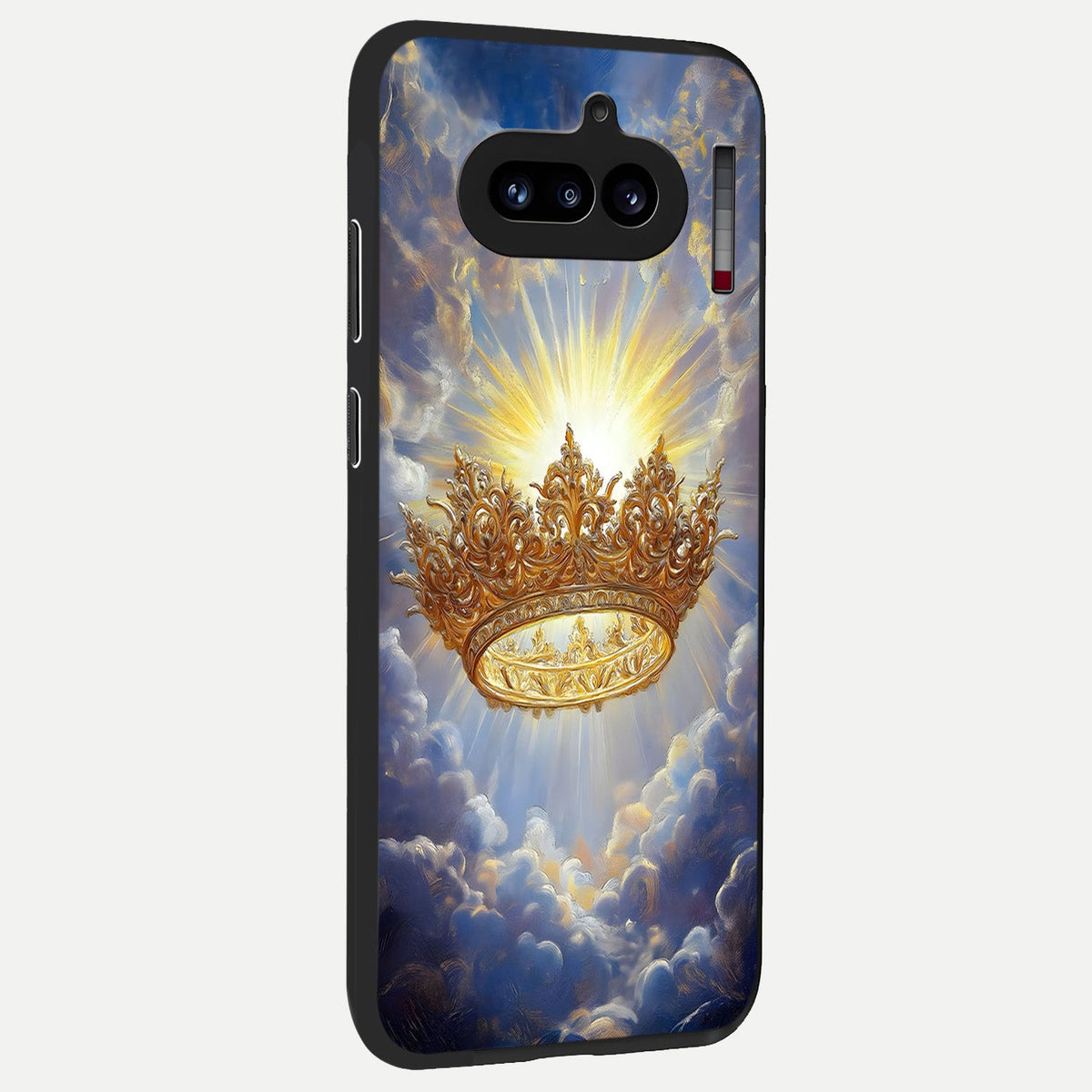 Heavenly Crown Light back cover For Nothing Phone 4A slim fit glass case with vibrant aesthetic design