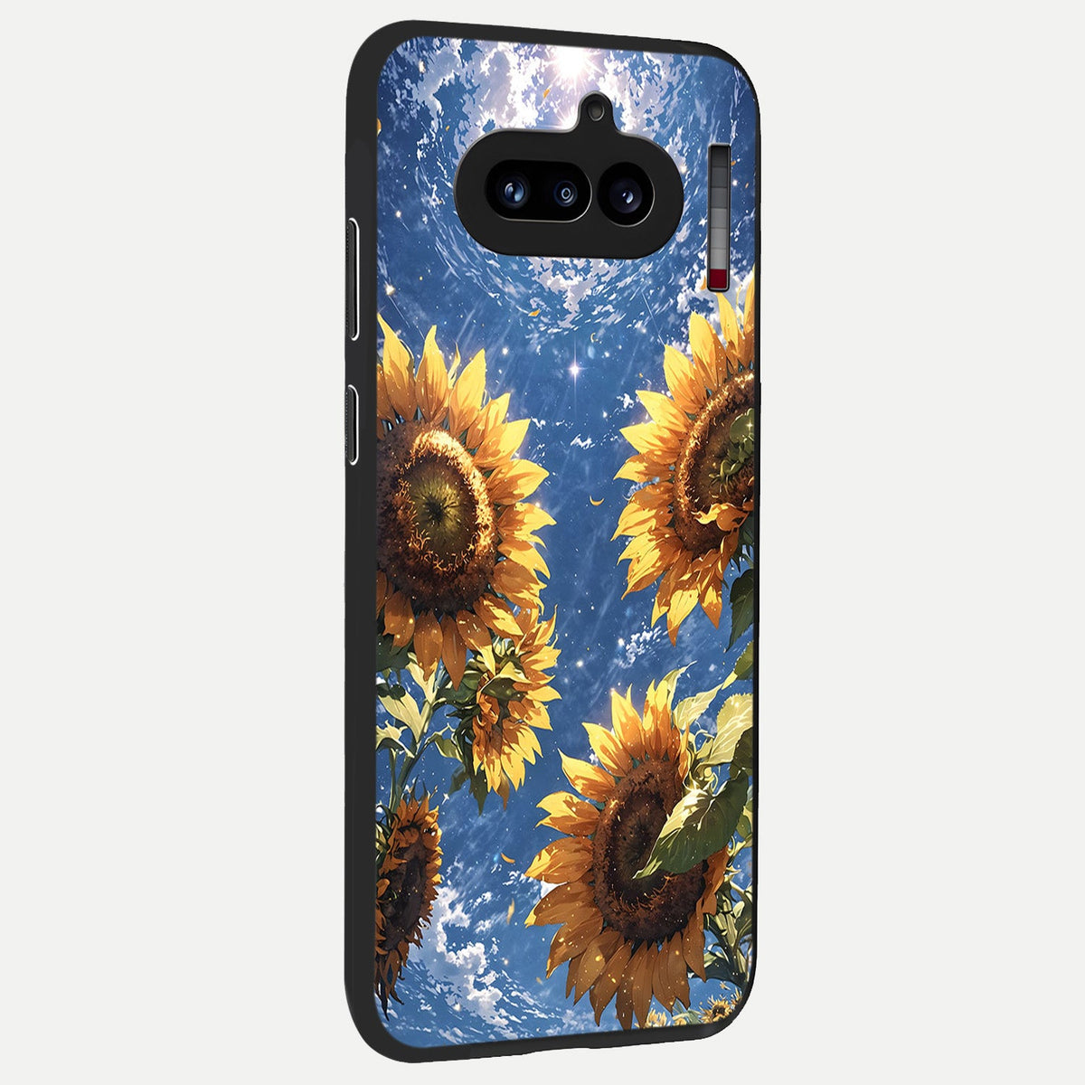 Heavenly Sunflower Rise back cover For Nothing Phone 4A slim fit glass case with vibrant aesthetic design