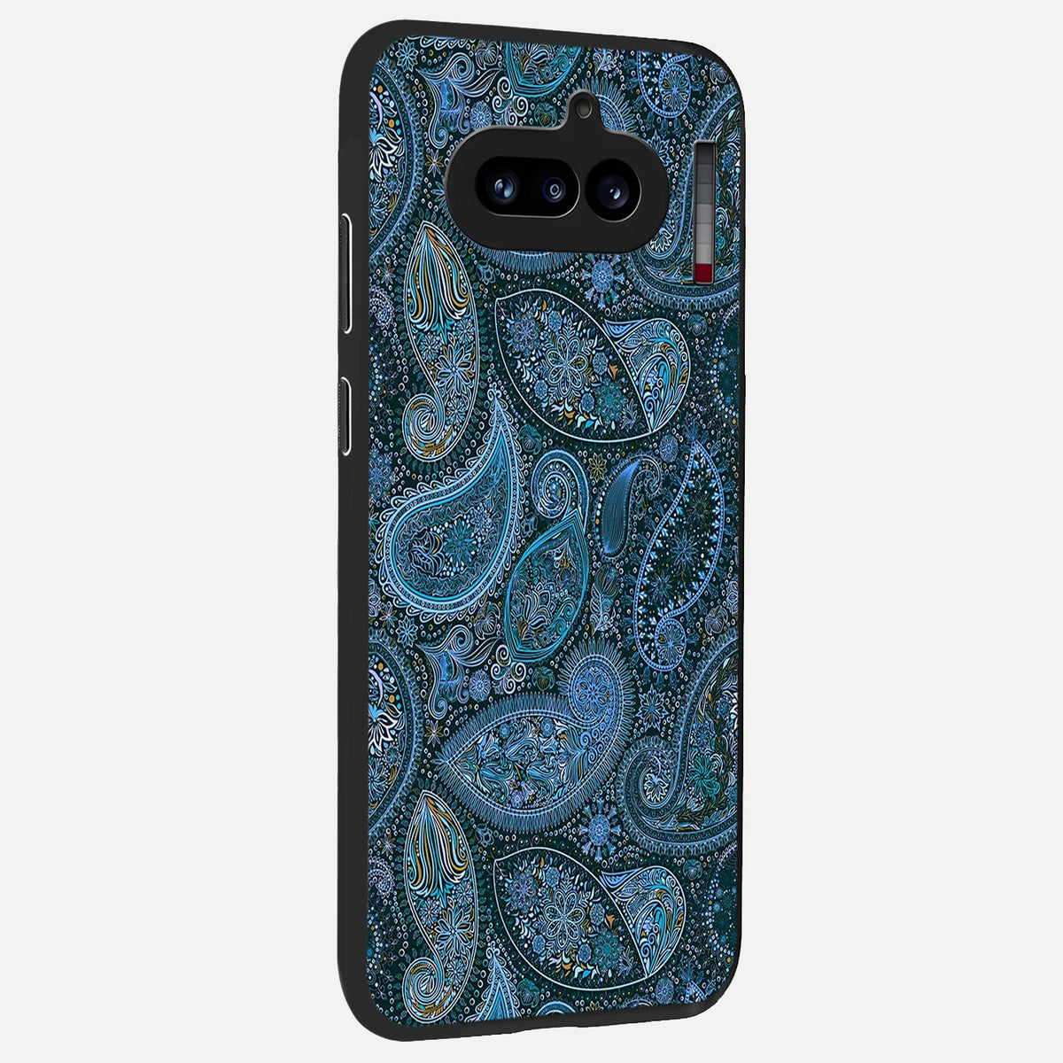 Midnight Paisley Glow back cover For Nothing Phone 4A slim fit glass case with vibrant aesthetic design
