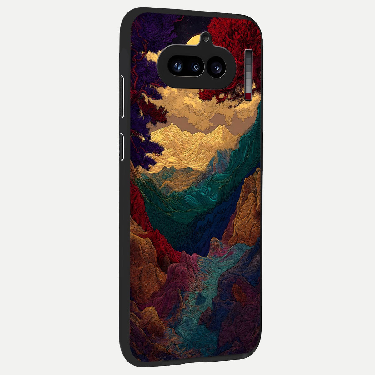 Mystic Valley Light back cover For Nothing Phone 4A slim fit glass case with vibrant aesthetic design