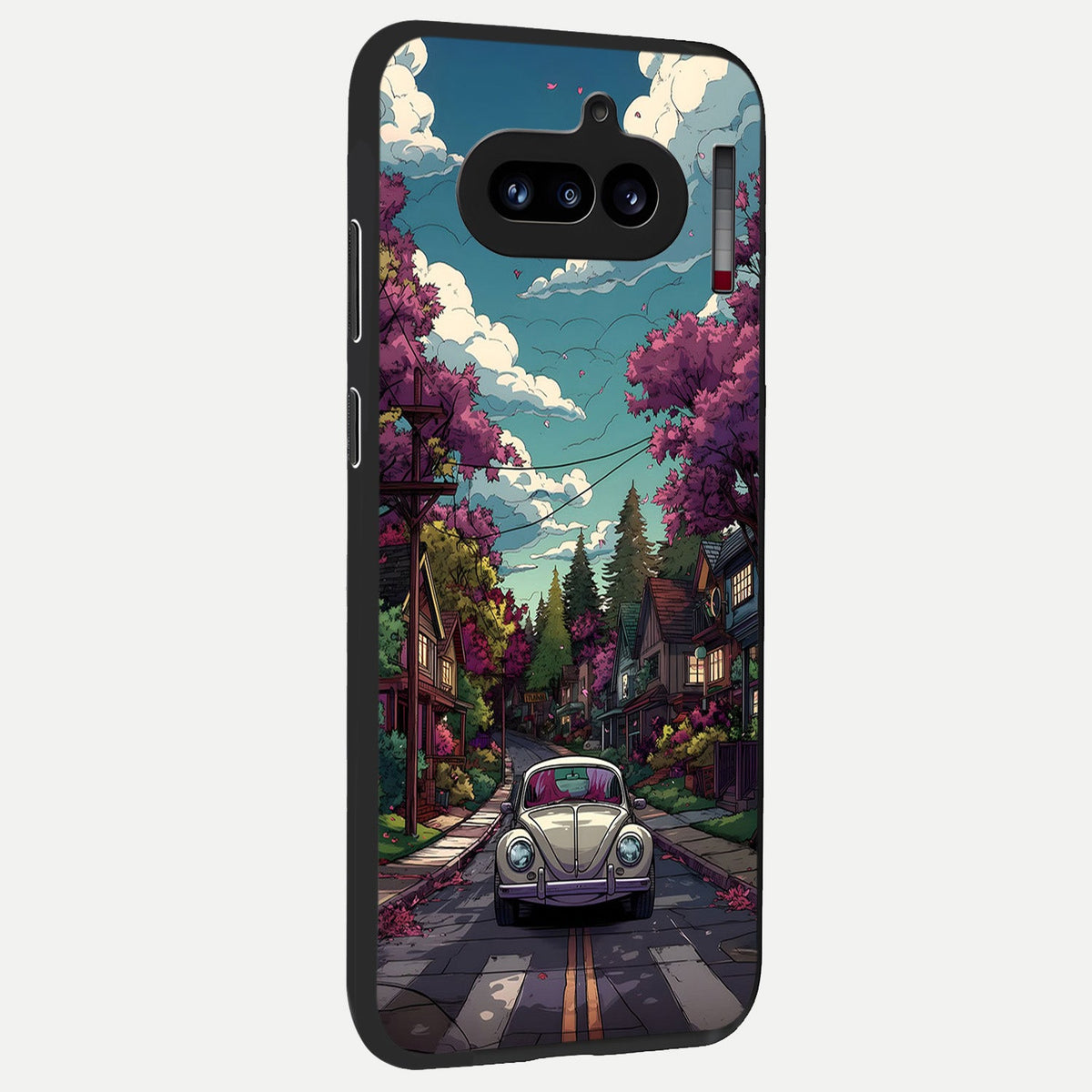 Vintage Street Drive back cover For Nothing Phone 4A slim fit glass case with vibrant aesthetic design