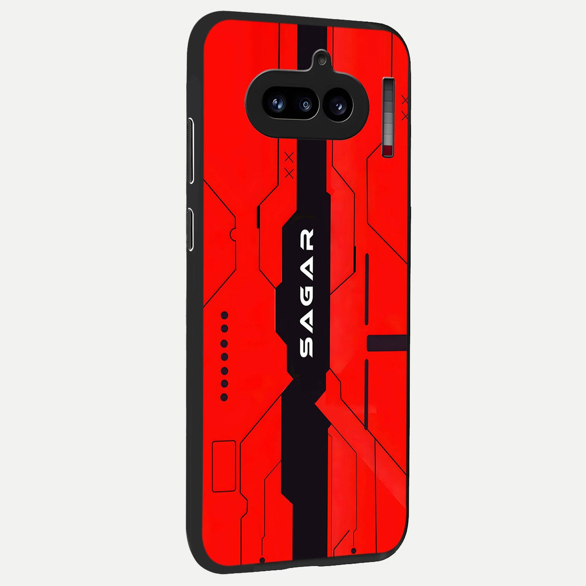 Voltage Rise CYBERPUNK Custom Name back cover For Nothing Phone 4A slim fit personalized glass case with bold cyberpunk design