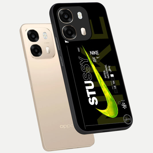 Neon Street Edition phone case For Oppo A6 showing premium glass back cover with detailed artwork