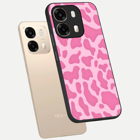 Pinkish Scenery phone case For Oppo A6 showing premium glass back cover with detailed artwork