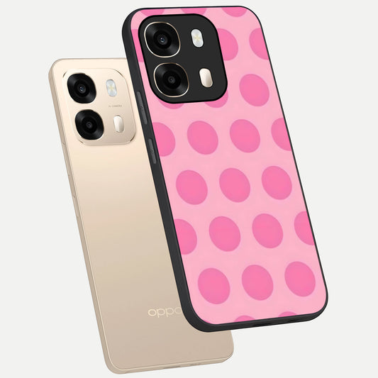 Sweet Dot Dreams phone case For Oppo A6 showing premium glass back cover with detailed artwork