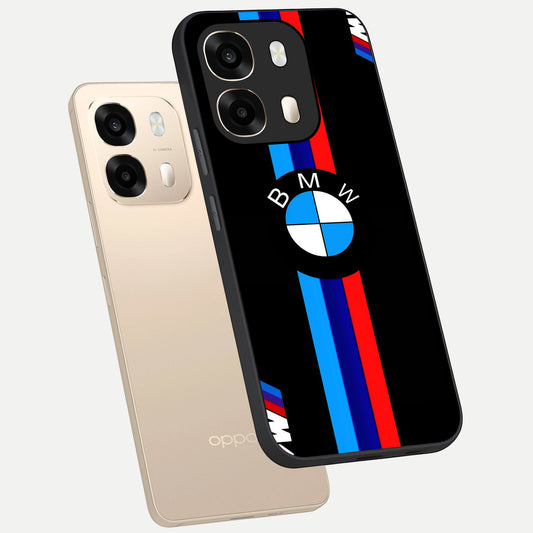 Turbo BMW Beast phone case For Oppo A6 showing premium glass back cover with detailed artwork