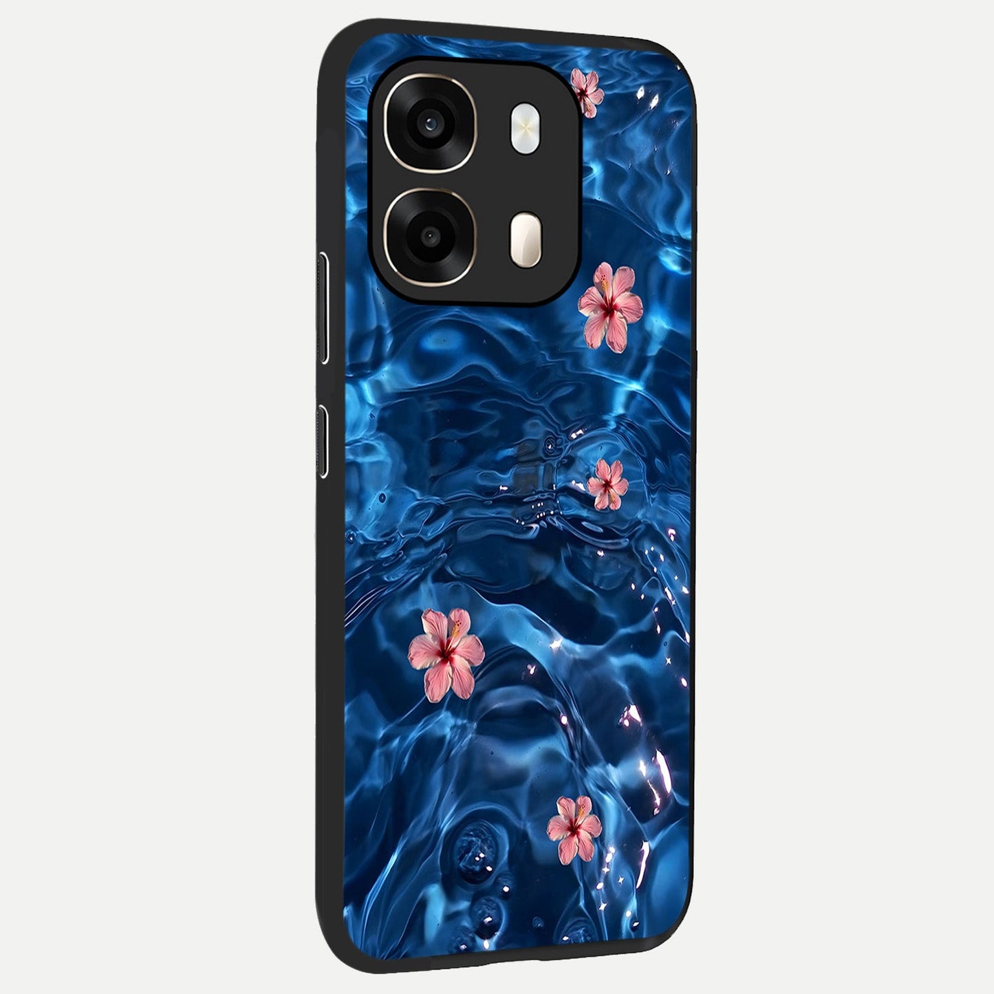 Bloom Thread Art back cover For Oppo A6 slim fit glass case with vibrant aesthetic design