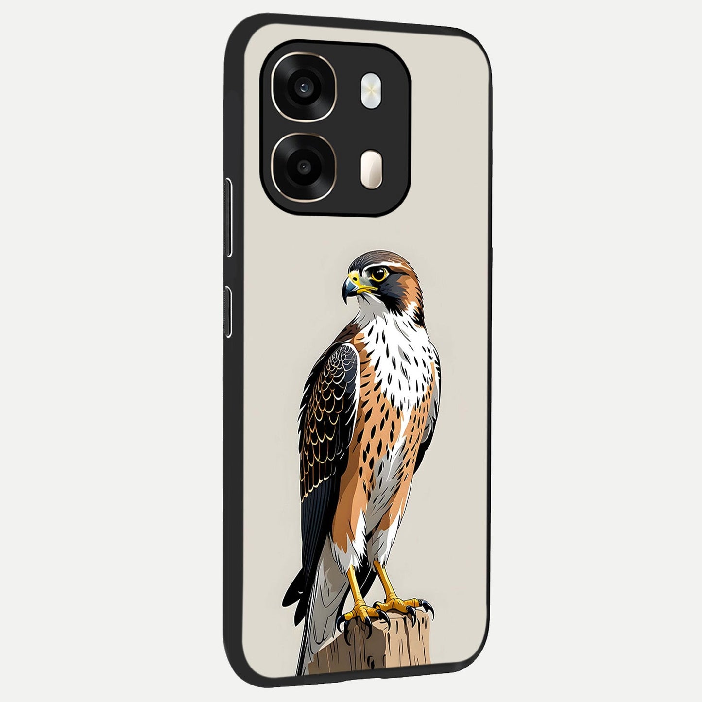 Clever Eagle back cover For Oppo A6 slim fit glass case with vibrant aesthetic design