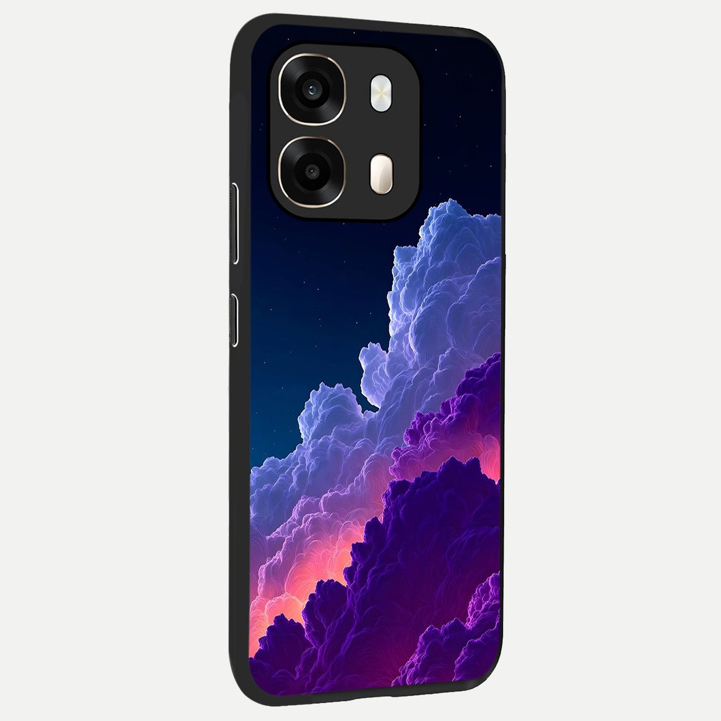 Dreamy Cloud Skies back cover For Oppo A6 slim fit glass case with vibrant aesthetic design