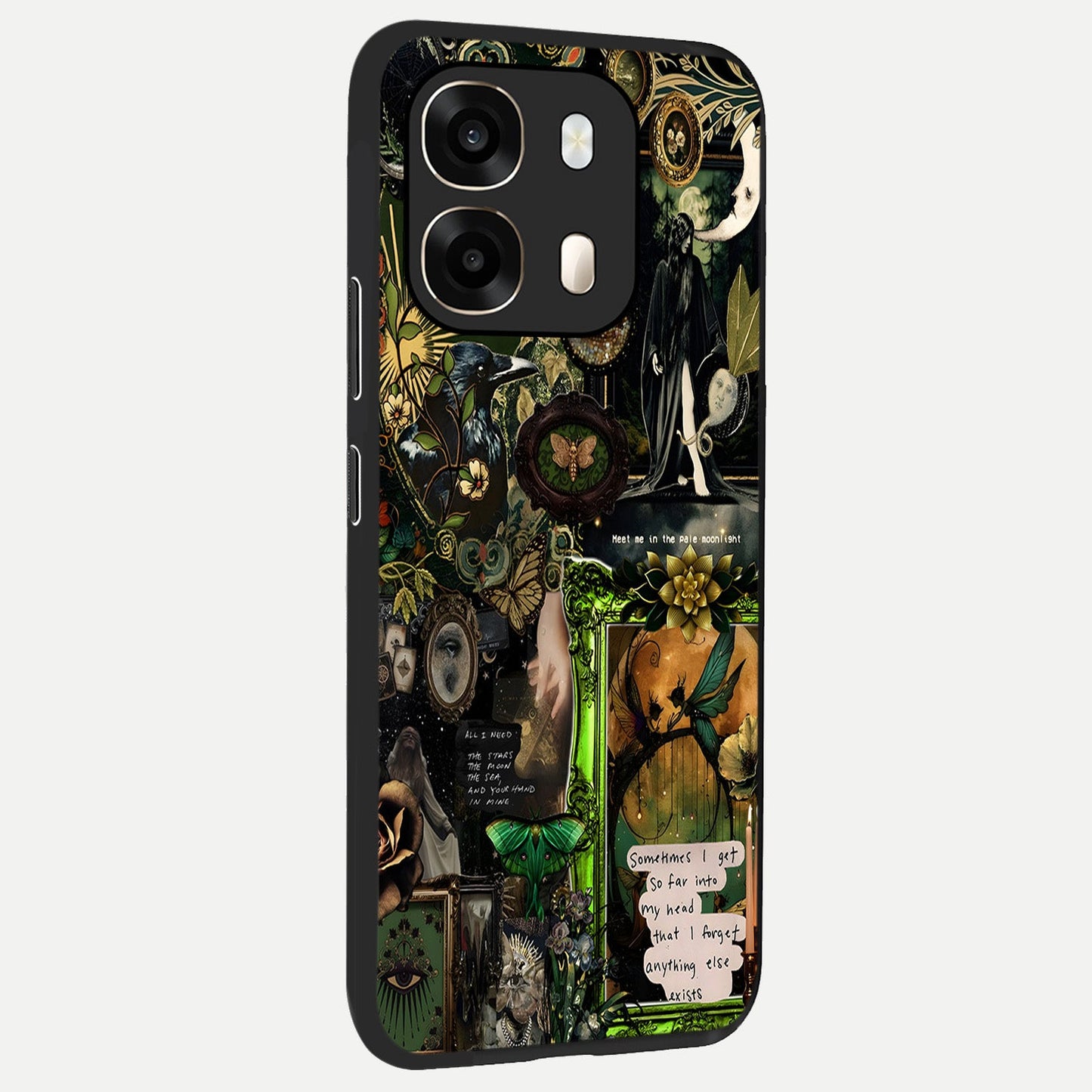 Mystic Woods Secret back cover For Oppo A6 slim fit glass case with vibrant aesthetic design