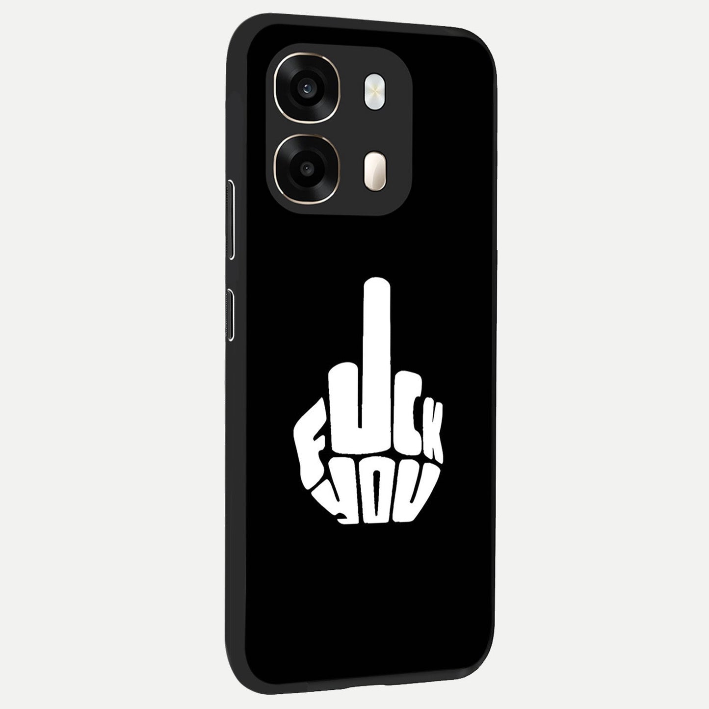 Rebel Mode On back cover For Oppo A6 slim fit glass case with vibrant aesthetic design