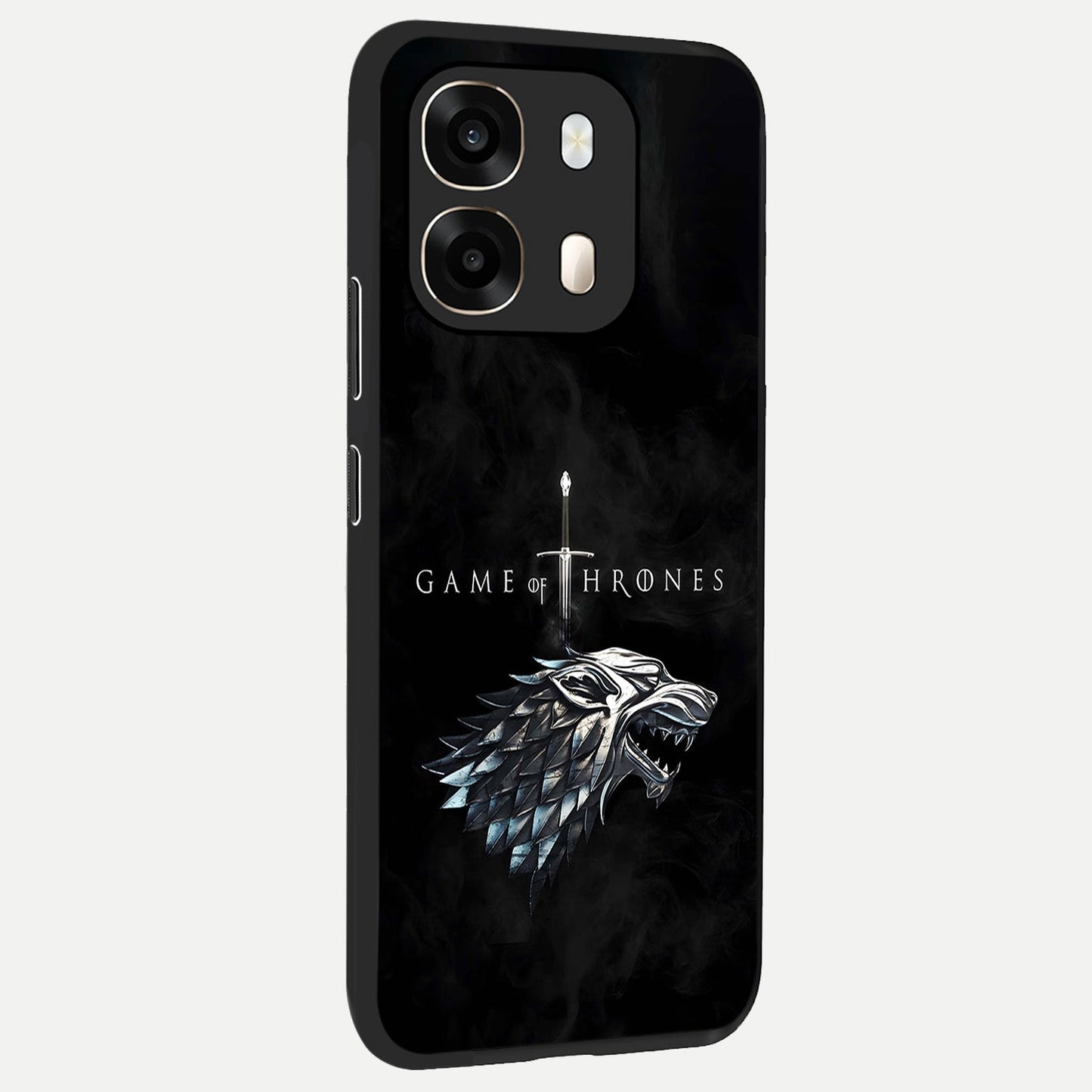 Throne Wolf Legacy back cover For Oppo A6 slim fit glass case with vibrant aesthetic design