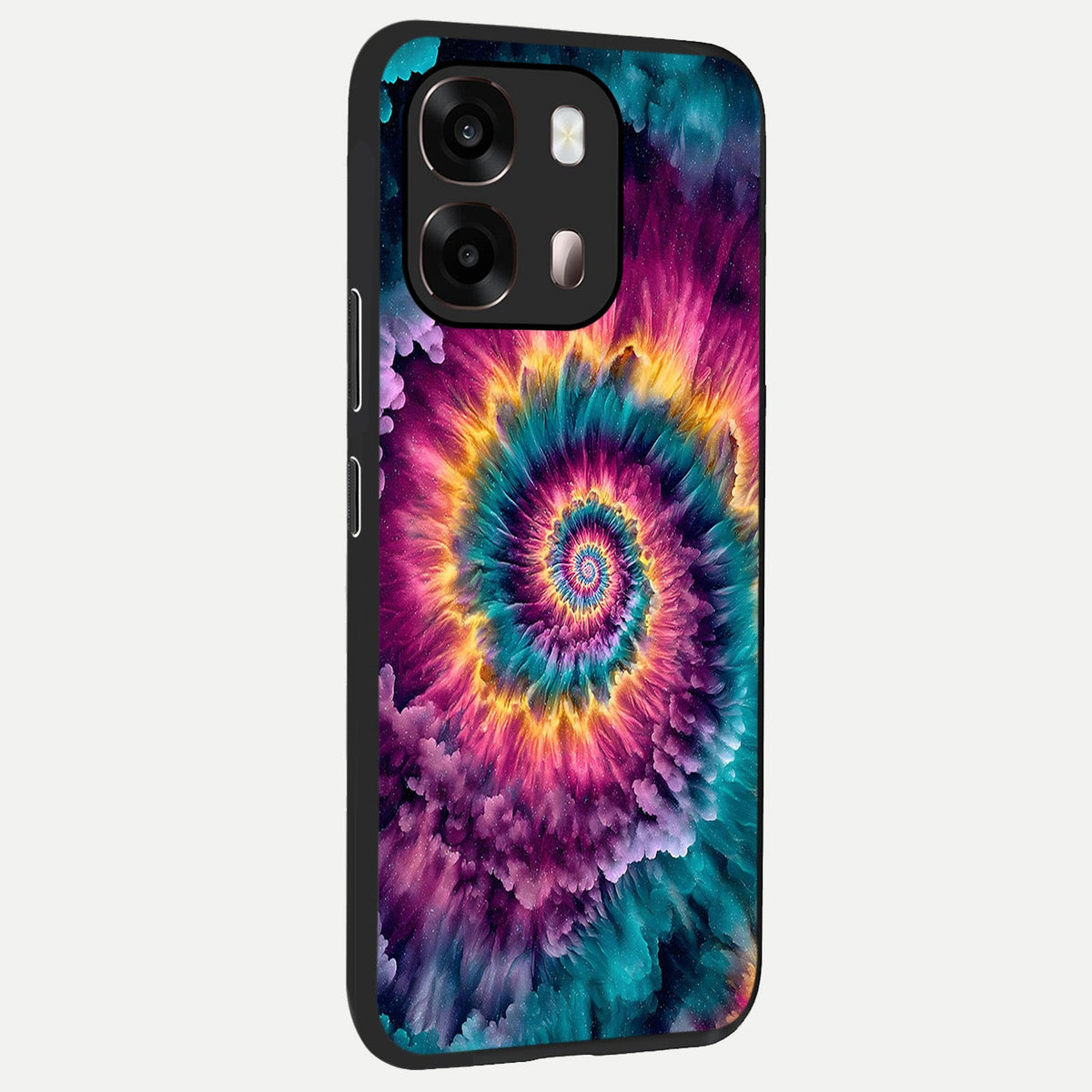 Galactic Spiral Burst back cover For Oppo A6 Pro 5G slim fit glass case with vibrant aesthetic design