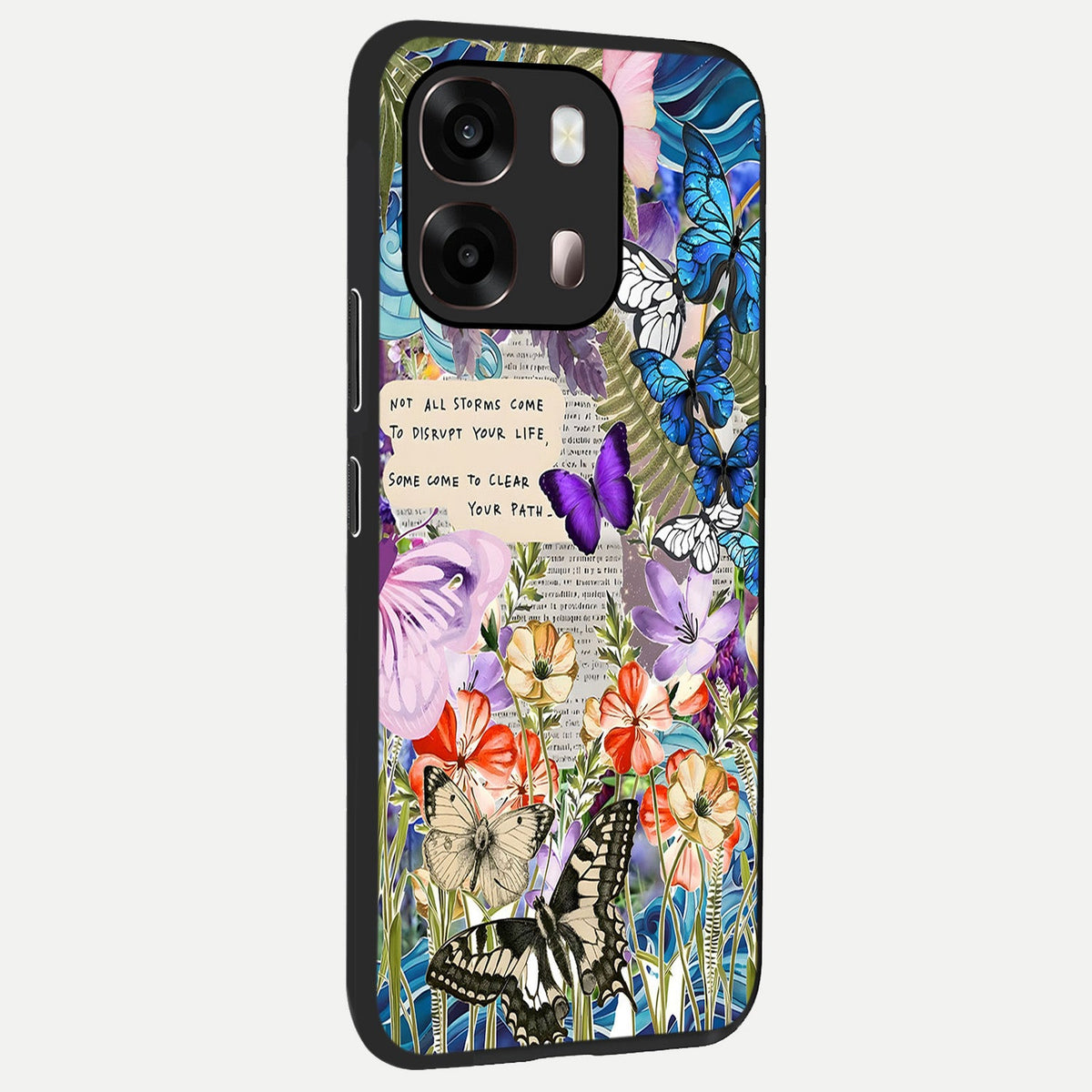 Storm Path Bloom back cover For Oppo A6 Pro 5G slim fit glass case with vibrant aesthetic design