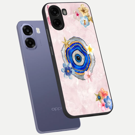 Divine Aura Bloom phone case For Oppo A6s showing premium glass back cover with detailed artwork
