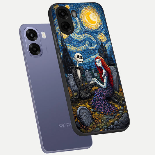 Eternal Night Love phone case For Oppo A6s showing premium glass back cover with detailed artwork