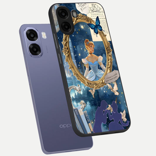 Midnight Queen phone case For Oppo A6s showing premium glass back cover with detailed artwork