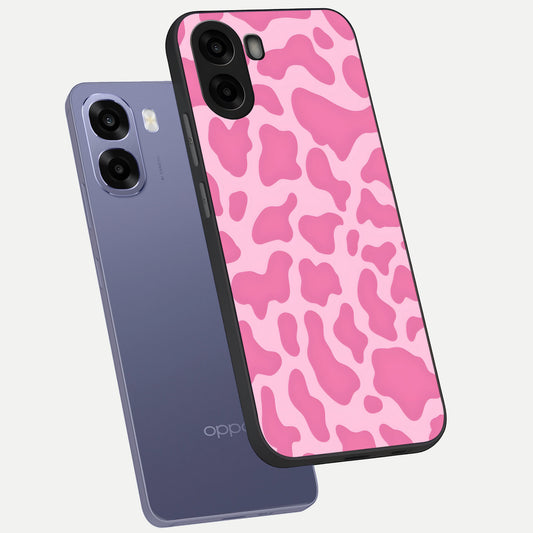 Pinkish Scenery phone case For Oppo A6s showing premium glass back cover with detailed artwork