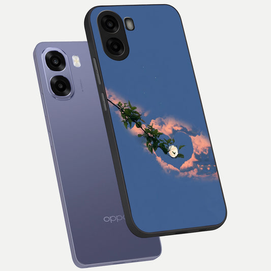 Sky Under Tree phone case For Oppo A6s showing premium glass back cover with detailed artwork