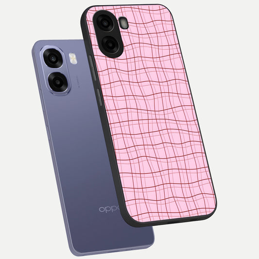 Soft Grid Bliss phone case For Oppo A6s showing premium glass back cover with detailed artwork