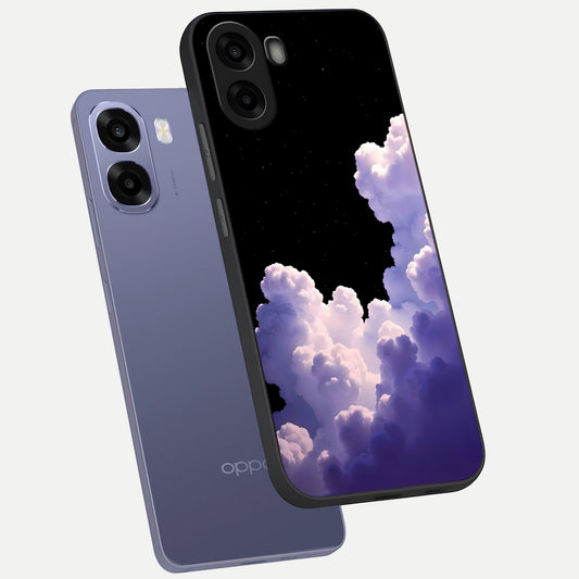 Starlit Night Whispers phone case For Oppo A6s showing premium glass back cover with detailed artwork