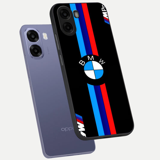 Turbo BMW Beast phone case For Oppo A6s showing premium glass back cover with detailed artwork