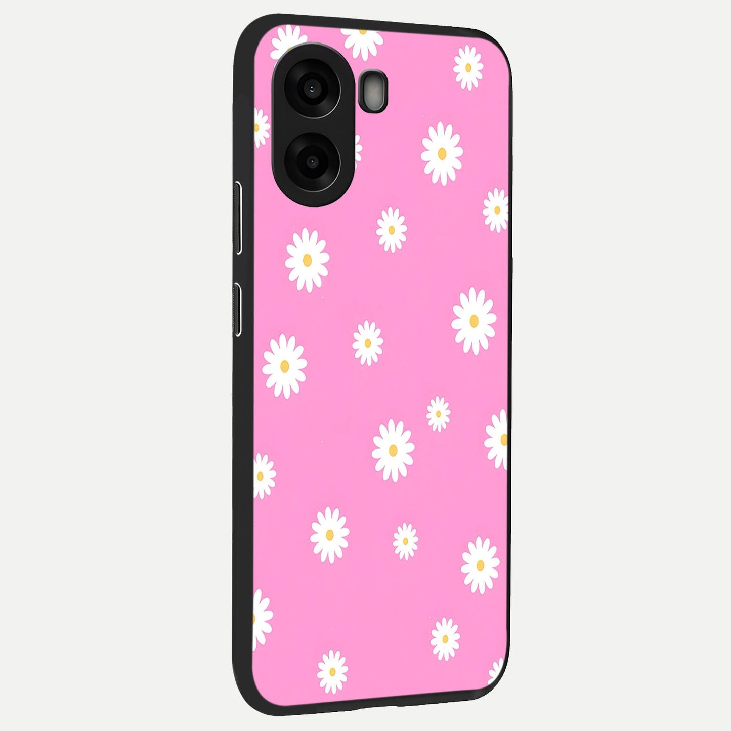 Bubblegum Daisy Pop back cover For Oppo A6s slim fit glass case with vibrant aesthetic design