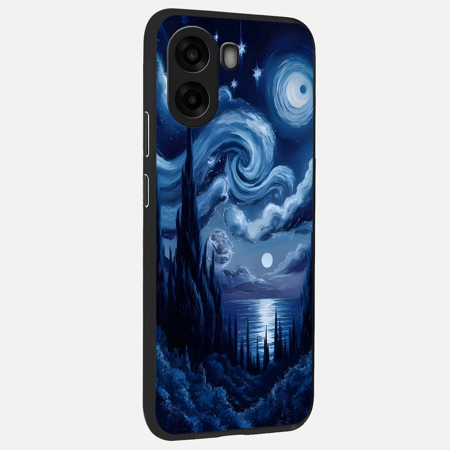 Celestial Dream Van Gogh back cover For Oppo A6s slim fit glass case with vibrant aesthetic design