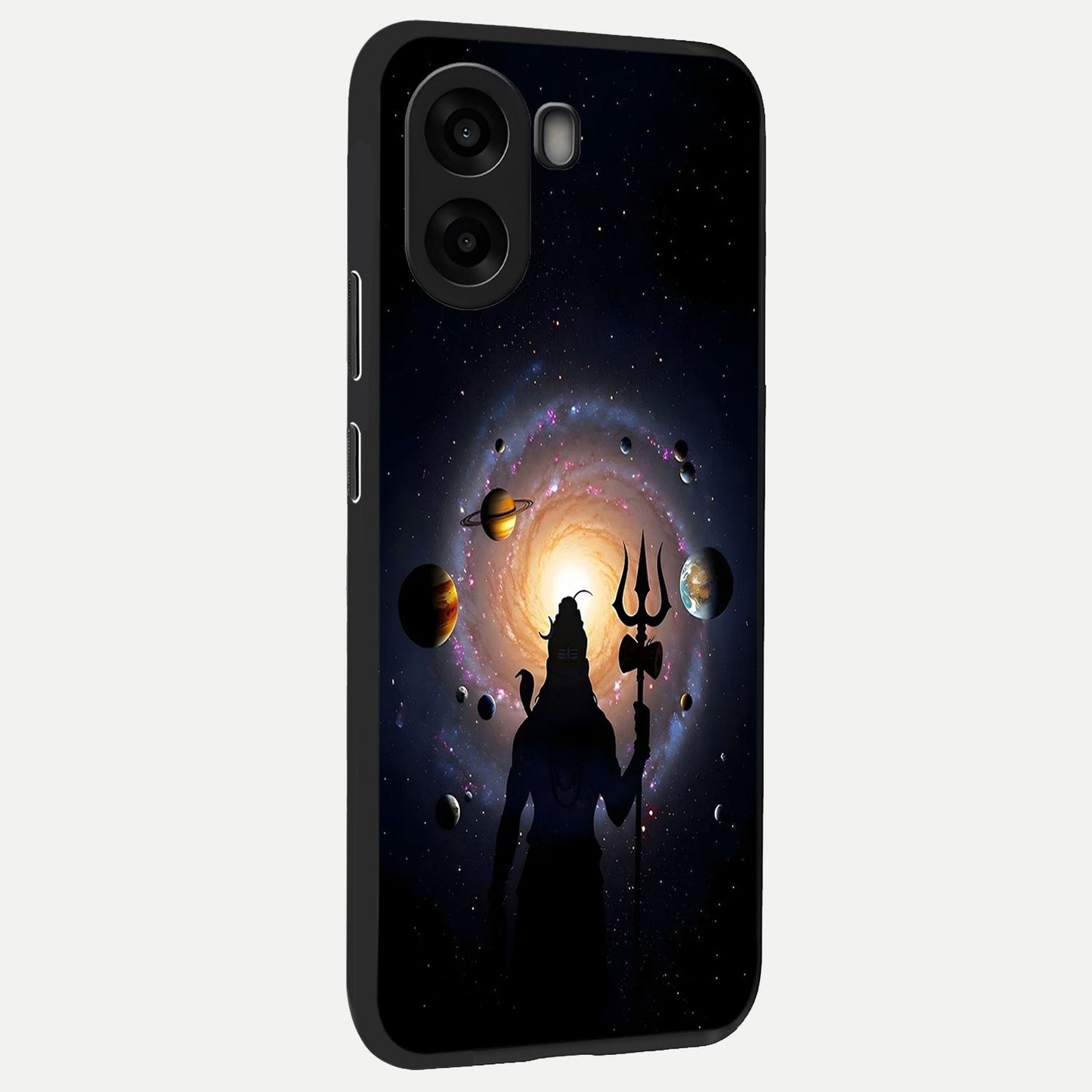 Galactic Shiva Vision back cover For Oppo A6s slim fit glass case with vibrant aesthetic design