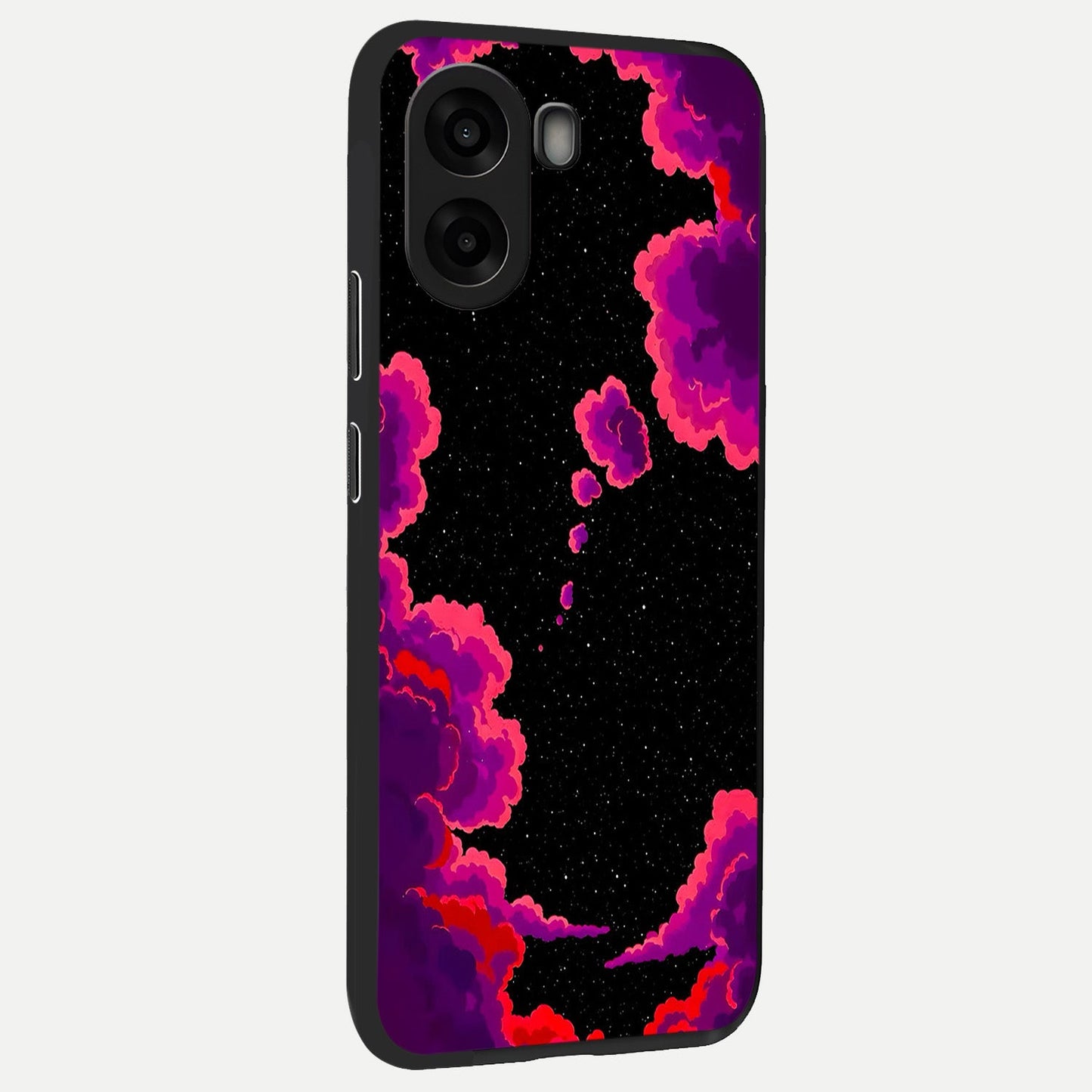 Galaxy Dream Frame back cover For Oppo A6s slim fit glass case with vibrant aesthetic design
