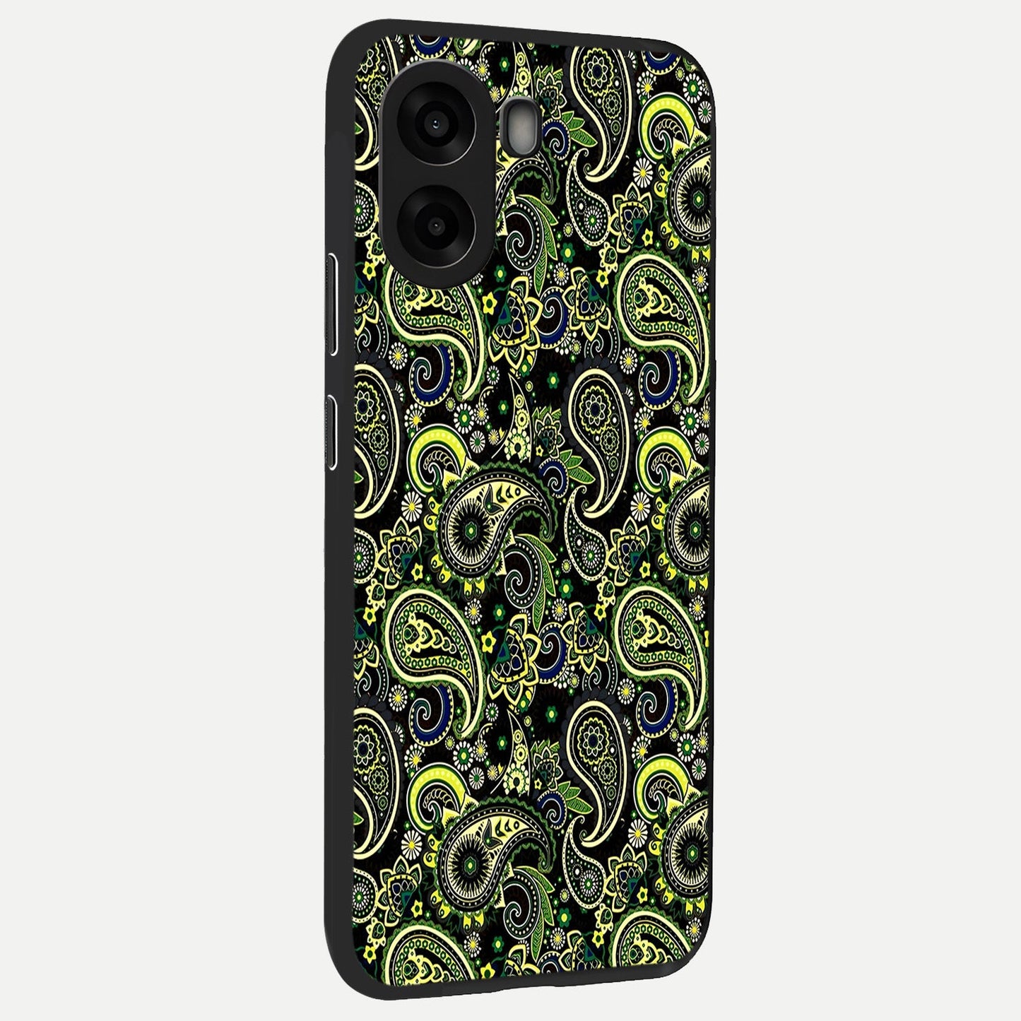 Green Lemon back cover For Oppo A6s slim fit glass case with vibrant aesthetic design