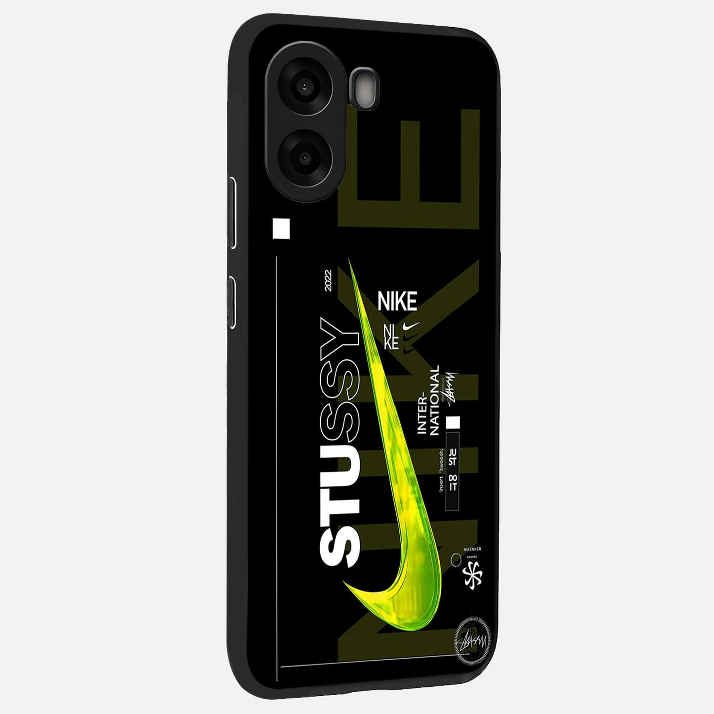 Neon Street Edition back cover For Oppo A6s slim fit glass case with vibrant aesthetic design