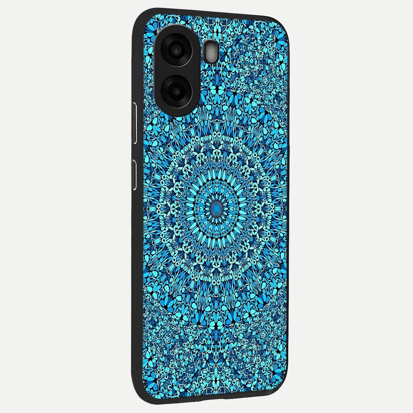 Ocean Bloom Mandala back cover For Oppo A6s slim fit glass case with vibrant aesthetic design