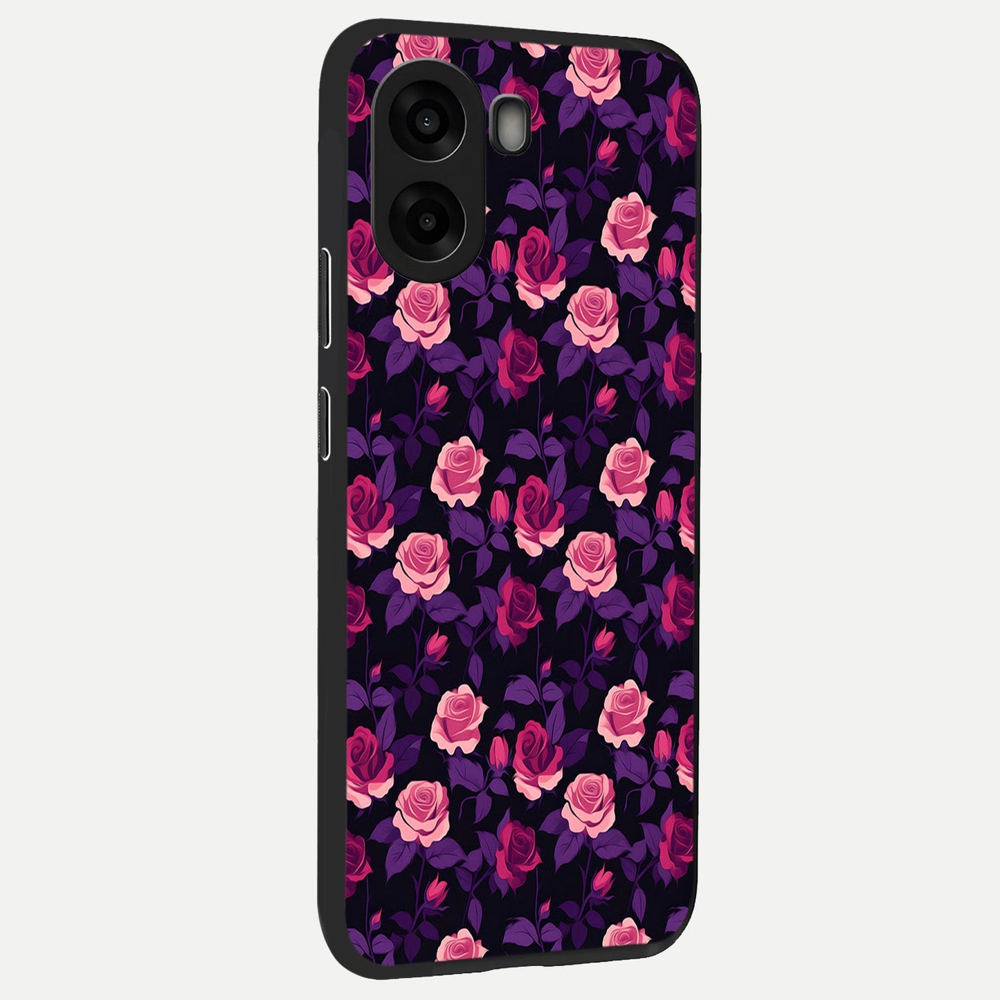 Rose Garden Twilight back cover For Oppo A6s slim fit glass case with vibrant aesthetic design