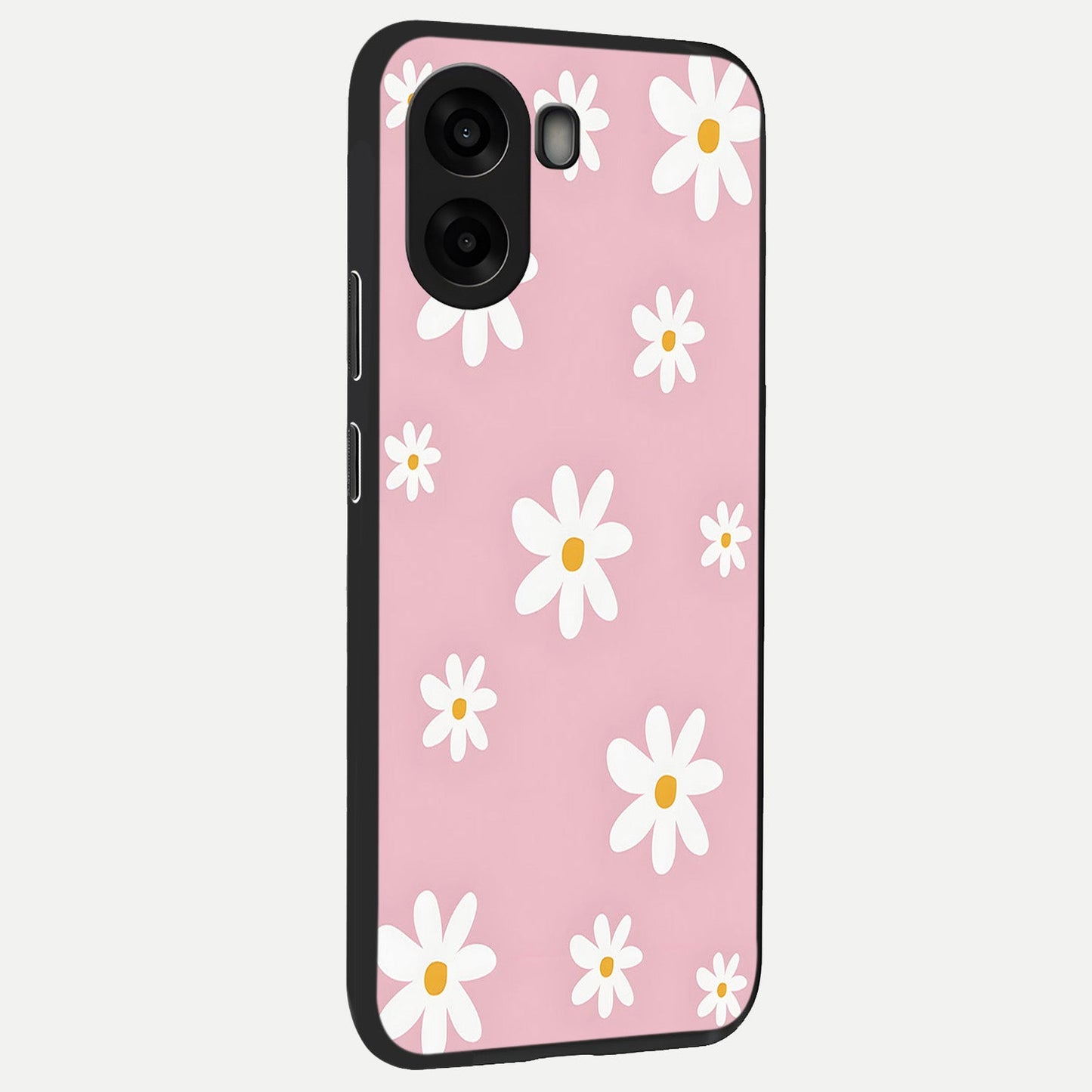 Soft Daisy Bliss back cover For Oppo A6s slim fit glass case with vibrant aesthetic design