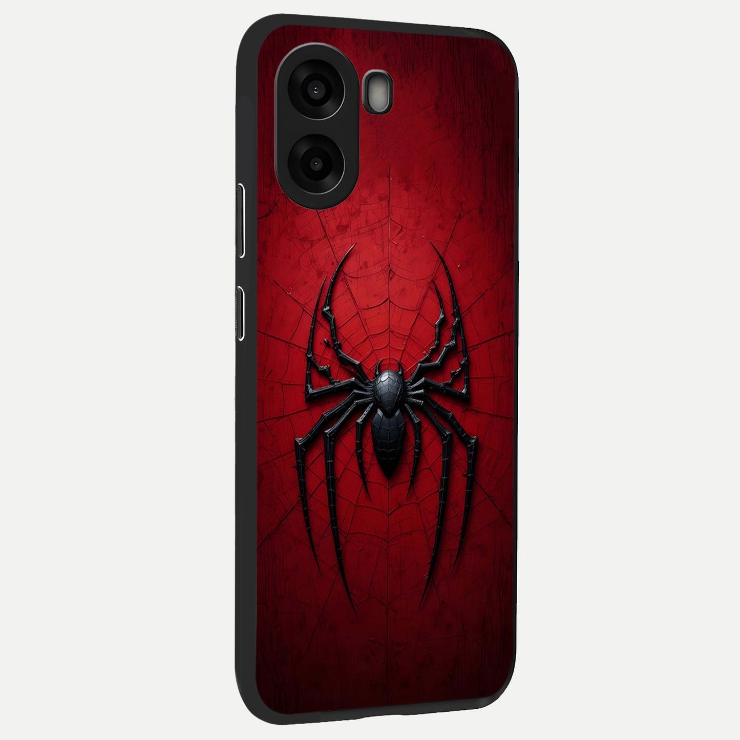 Superhero Web Emblem back cover For Oppo A6s slim fit glass case with vibrant aesthetic design